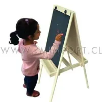 Atril Pizarra Doble Tiza Y Blanca 55 Cm X 65 Cm X