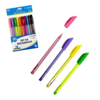 Boligrafo Pasta Cristal 10 Colores 1.0 Display