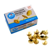 Chinche Metalico Dorado 100 Piezas