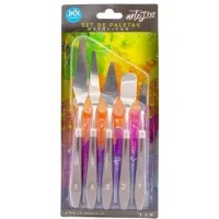 Espáatula Metal Mango Madera 5 Piezas