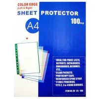 Fundas Transparentes Borde Amarillo A4