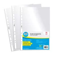 Fundas Transparentes Tamaño Oficio. Pack de 30 set de 10 unidades.