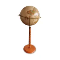 Globo Terráqueo Sepia Eje Giratorio Base Alta