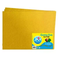 Goma Eva Glitter Pliego 10 Unidades Dorada 40 X 60