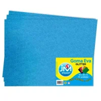 Goma Eva Glitter Pliego 10 Unidades Azul 45 X 60 C