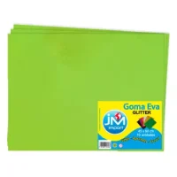 Goma Eva Glitter Pliego 10 Unidades Verde 45 X 60