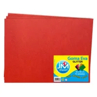 Goma Eva Glitter Pliego 10 Unidades Rojo 45 X 60