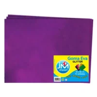 Goma Eva Glitter Pliego 10 Unidades Lila 45 X 60 C