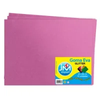 Goma Eva Glitter Pliego 10 U Rosado45 X 60 Cm