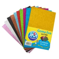 Goma Eva 10und.glitter Surtidos 20x30cm