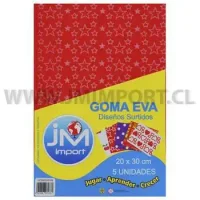 Goma Eva 20 X 30 Cm 5 Unidades Diseños Surtidos