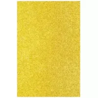 Goma Eva Of.10 Uni Glitter Amarillo 20 X 30 Cm