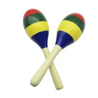 Maracas De Madera De Colores 19 Cms.