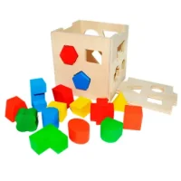 Cubo De Encaje Madera Con Figuras
