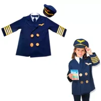 Disfraz De Piloto De Avión Con Accesorios