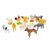 Set De 12 Animales De La Granja