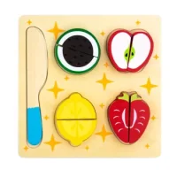 Encaje Madera Frutas Para Cortar
