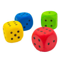 Dados 4 Unidades Goma Soft 6 Cm Dif. Col. (1-216)