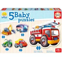 Juego 5 Puzzles Baby Vehiculos