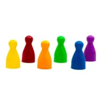 Set De 6 Ficha Plástica De 6 Colores