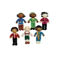 Set De 12 Muñecos Soft Diferentes Etnias Del Mundo