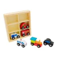 Set De 6 Medios De Transportes De Madera