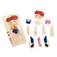 Puzzle Niña En Capas Madera