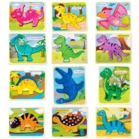 Puzzle De Madera Dinosaurios 12 Modelos