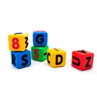 Dados Con Letras Y Números 6 Piezas