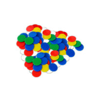 FICHAS CONTADORAS 5 COLORES 29mm  500 PIEZAS