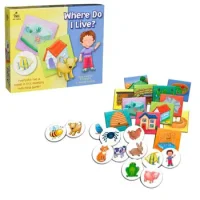 Juego De Asociacion En Dónde Vivo? 24 Fichas #1400