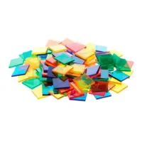 Fichas Acrílicas Transparentes 2cm Cuadradas 6 Col
