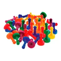 Fichas Plástico De Juego 6 Colores 48 Unidades