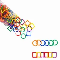 Cadenas Figuras Geométricas 6 Colores 144 Piezas