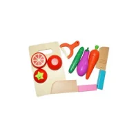 Set De Verduras Imantadas Para Cortar De Madera
