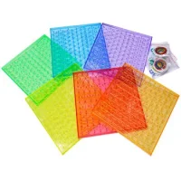 Set De Geoplanos Traslúcidos Isométricos 6 Piezas