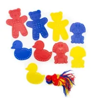 Figuras Para Enhebrar 9 Piezas Con Cordones