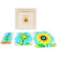 Puzzle Secuencia Madera Girasol