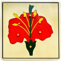 Puzzle Madera Flor Montesori