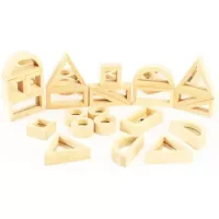 Bloques De Madera 3d Con Espejo Irrompible