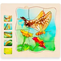 Puzzle En Capas Secuencia Mariposa