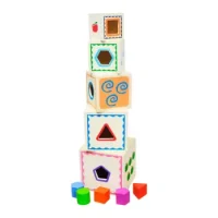 Torre Apilable Encaje Figuras Geométricas