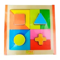 Puzzle De Encaje Madera Figuras Geométricas