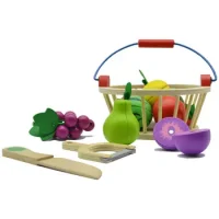 Set De Frutas Para Cortar Con Canasto