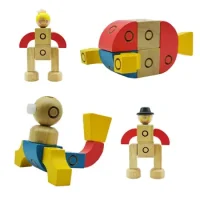 Bloques De Construcción Con Encaje De Madera