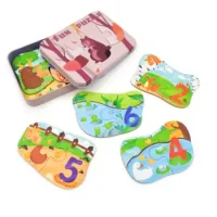 Set De 10 Puzzles Asociación Numero Y Cantidad