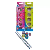 Set De Lápices, Gomas Y Sacapunta Niño