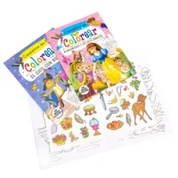 Libro Colorear Cuentos Con Pegatinas
