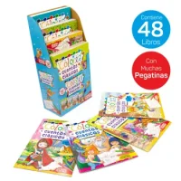 Libro Colorea Tus Cuentos Clásicos Con Pegatinas.