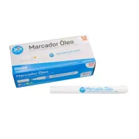 Marcador Permanente Tinta Óleo Blanco 12 Unidades